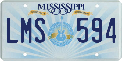 MS license plate LMS594
