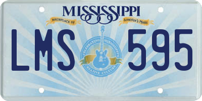 MS license plate LMS595