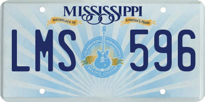 MS license plate LMS596