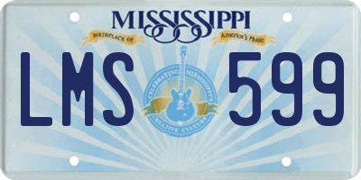 MS license plate LMS599
