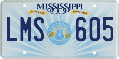 MS license plate LMS605