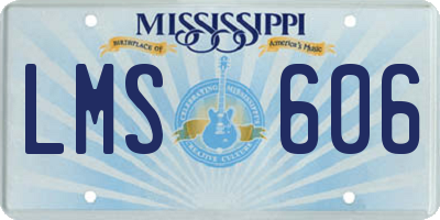 MS license plate LMS606