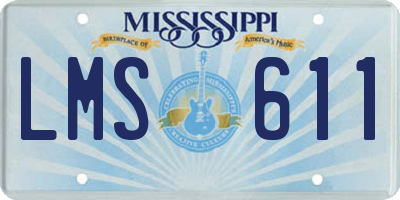 MS license plate LMS611