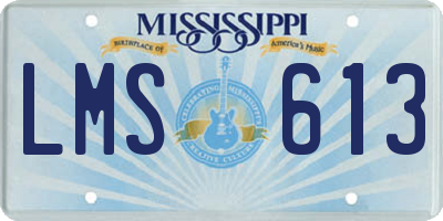 MS license plate LMS613