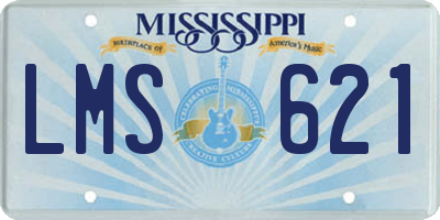 MS license plate LMS621