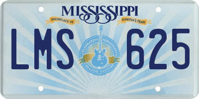 MS license plate LMS625