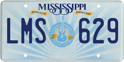 MS license plate LMS629