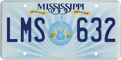 MS license plate LMS632