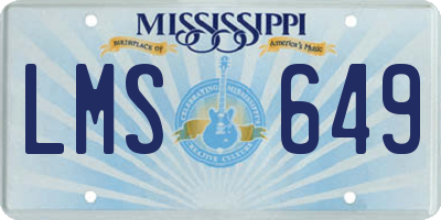 MS license plate LMS649
