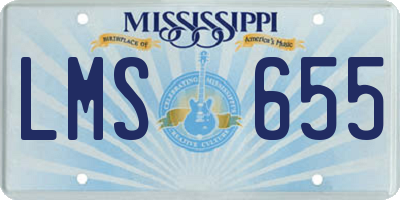 MS license plate LMS655