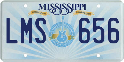 MS license plate LMS656