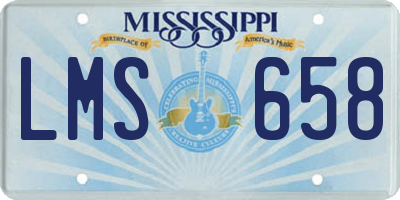 MS license plate LMS658