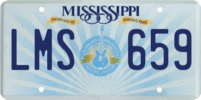 MS license plate LMS659