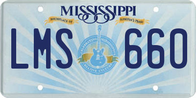 MS license plate LMS660