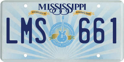 MS license plate LMS661