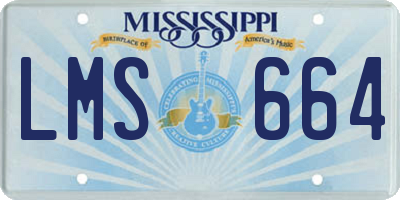 MS license plate LMS664