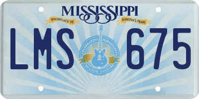 MS license plate LMS675