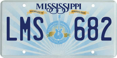 MS license plate LMS682
