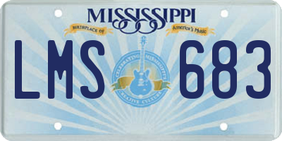 MS license plate LMS683