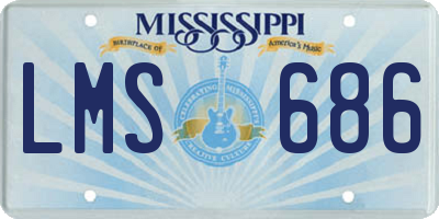 MS license plate LMS686