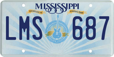 MS license plate LMS687