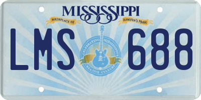 MS license plate LMS688