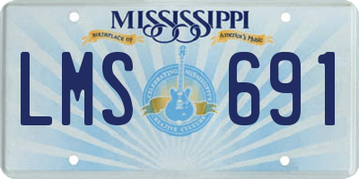 MS license plate LMS691