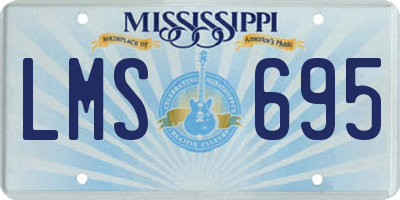 MS license plate LMS695