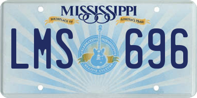 MS license plate LMS696