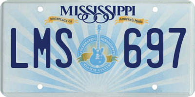 MS license plate LMS697