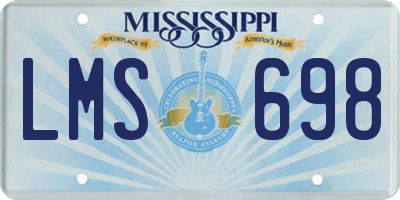 MS license plate LMS698