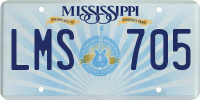 MS license plate LMS705