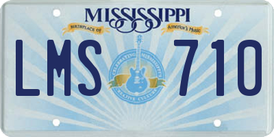 MS license plate LMS710