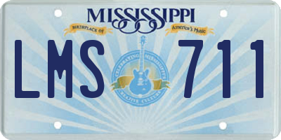 MS license plate LMS711