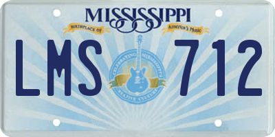 MS license plate LMS712