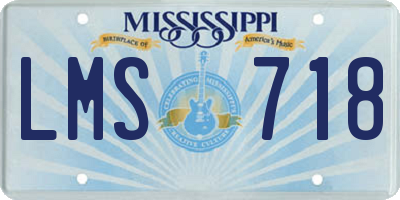 MS license plate LMS718