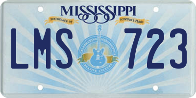 MS license plate LMS723