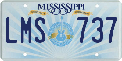 MS license plate LMS737