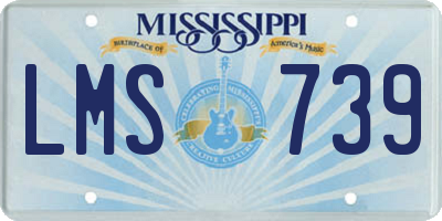MS license plate LMS739