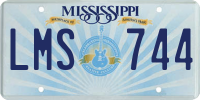 MS license plate LMS744