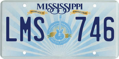 MS license plate LMS746
