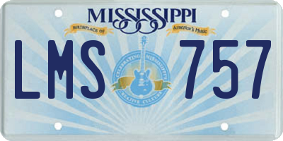 MS license plate LMS757