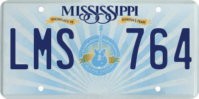 MS license plate LMS764