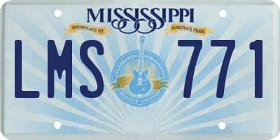 MS license plate LMS771