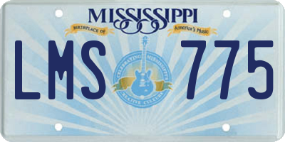 MS license plate LMS775