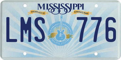 MS license plate LMS776