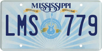 MS license plate LMS779