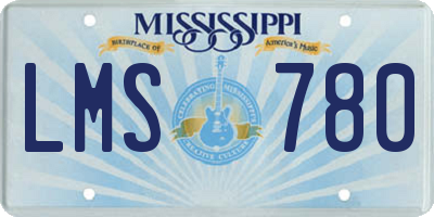 MS license plate LMS780