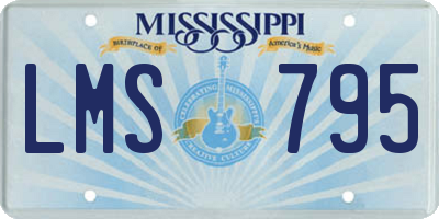 MS license plate LMS795