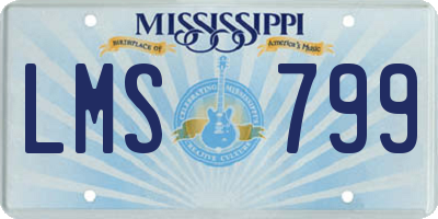 MS license plate LMS799
